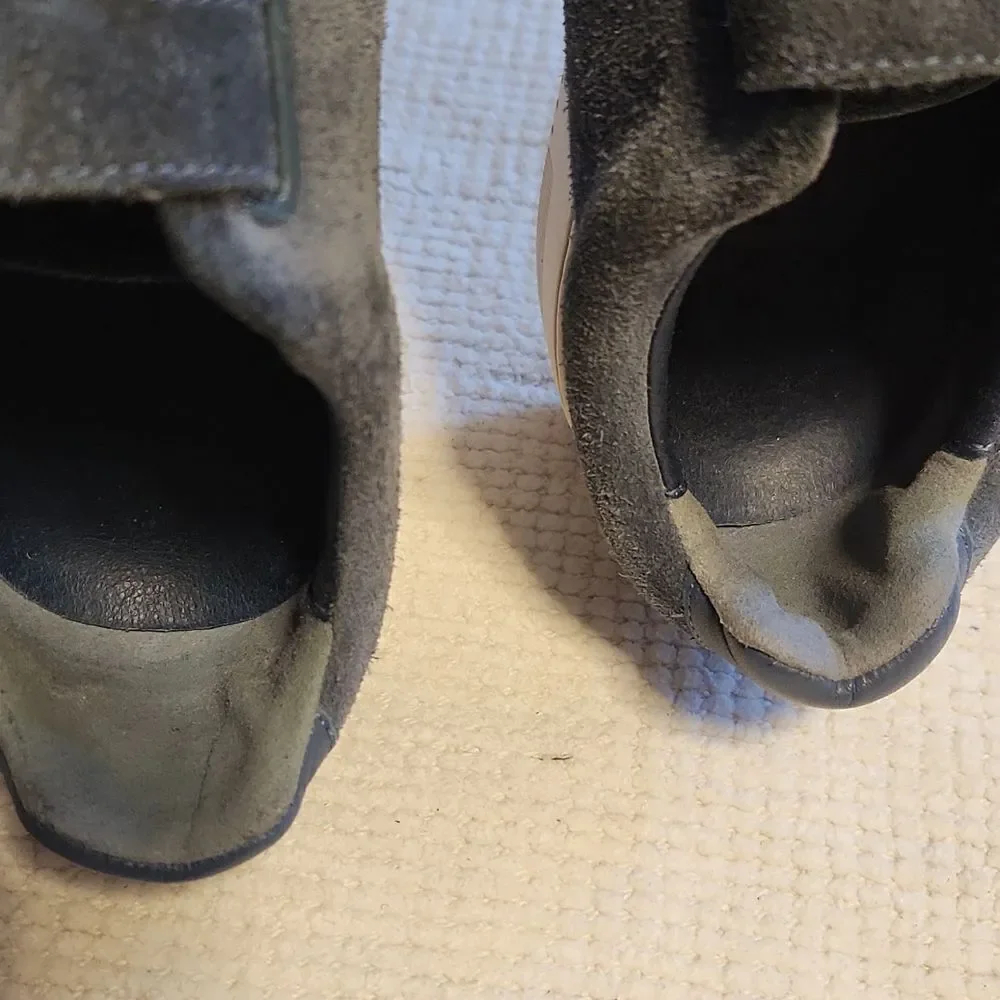 Sandro Paris Anita dusty blue suede Hook-and-loop fasteners sneakers 8.5